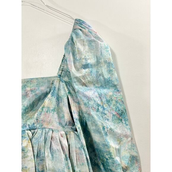 Selkie The Abbot Puff Mini Dress in Abbott Prairie Size Large - Picture 6 of 9